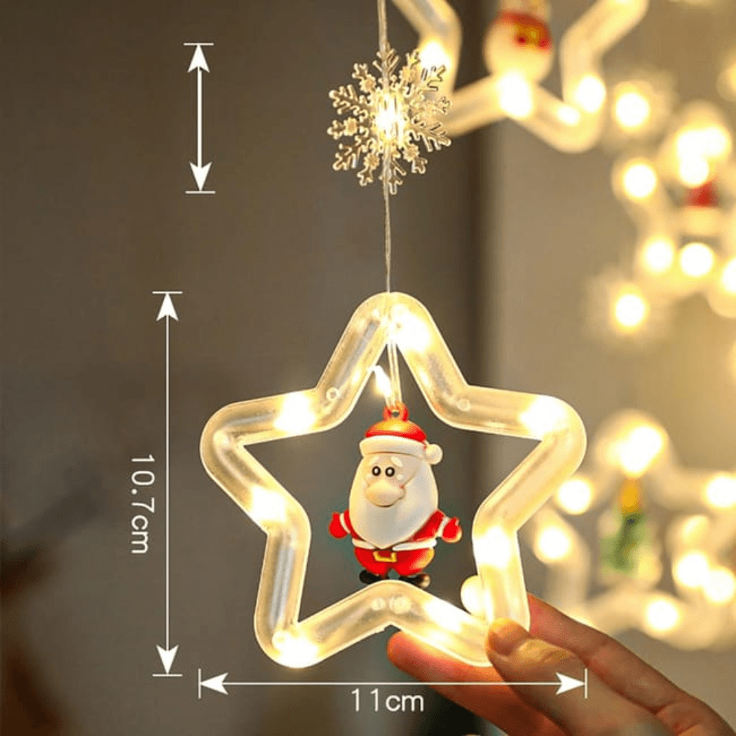Pisca-Pisca LED Estilo Cortina 3M Miniaturas AL-4870Amarelo