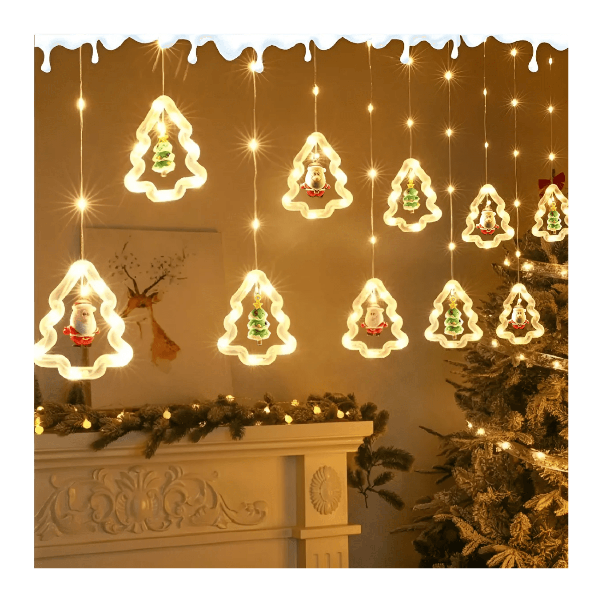 Pisca Cortina Cascata Luz LED Natalina 3M Arvore al-4865