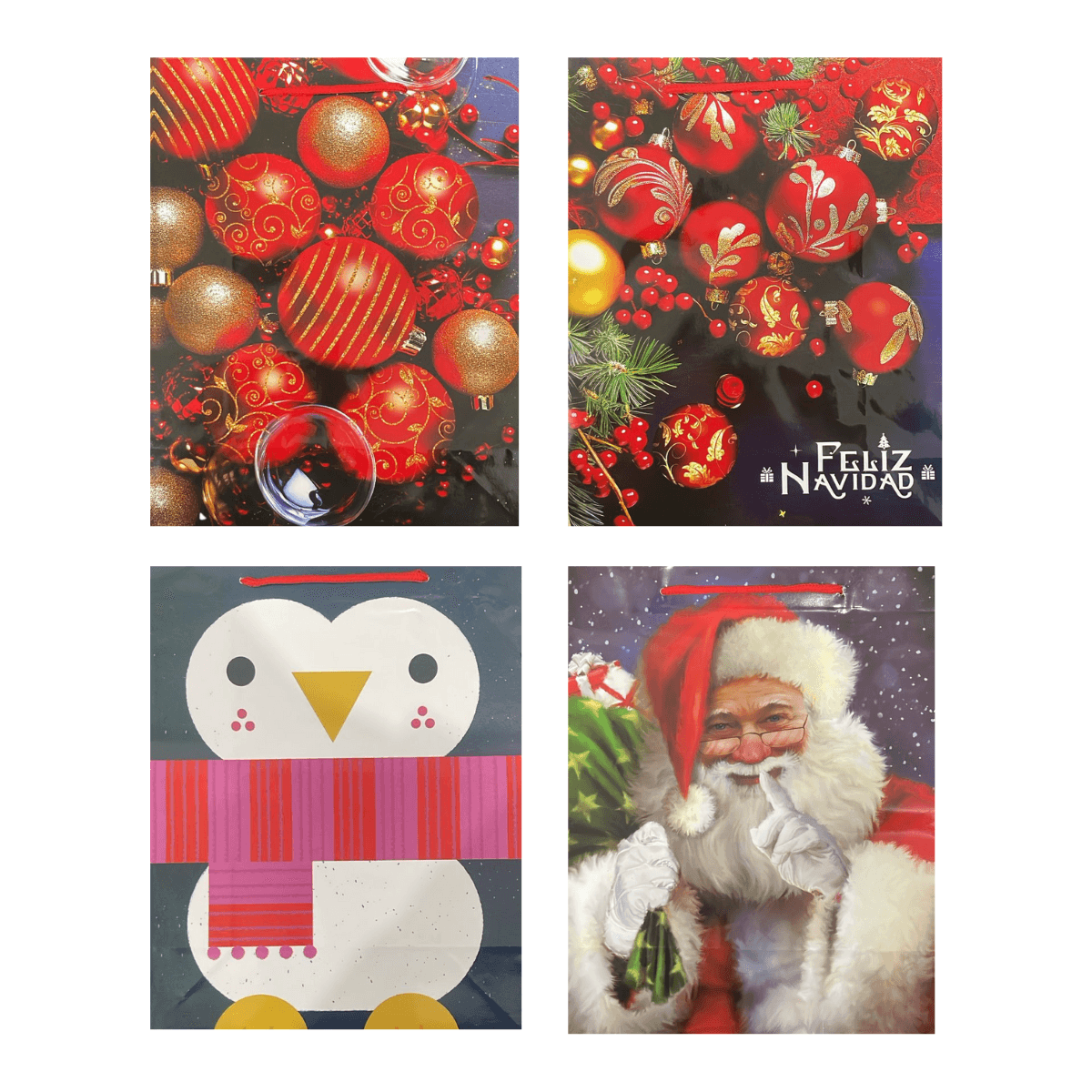 Sacola Plastificada Diversas Estampas Natal ZSS-108