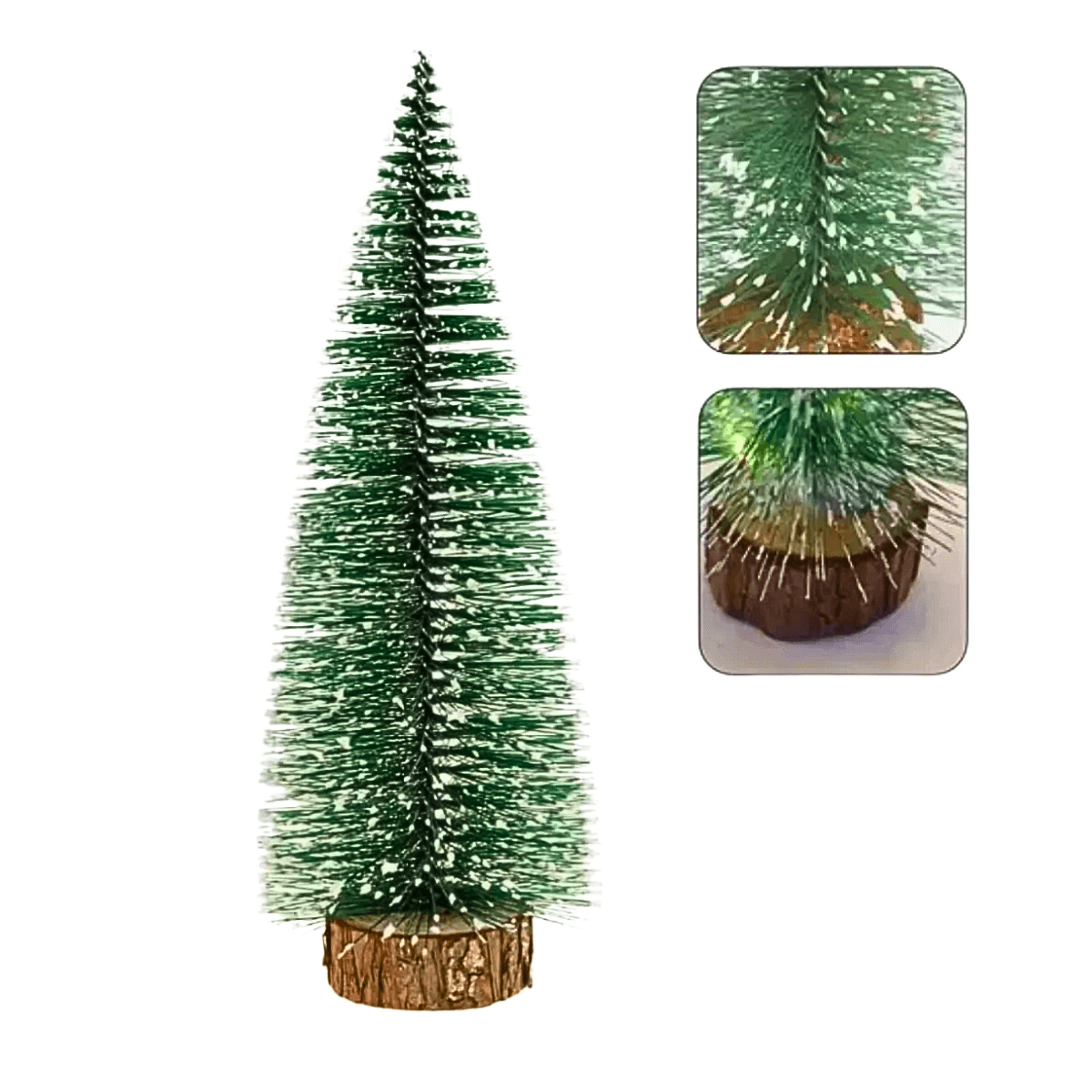 Mini Arvore Natal Pinheiro Nevada Base Madeira ZSS-078 — default