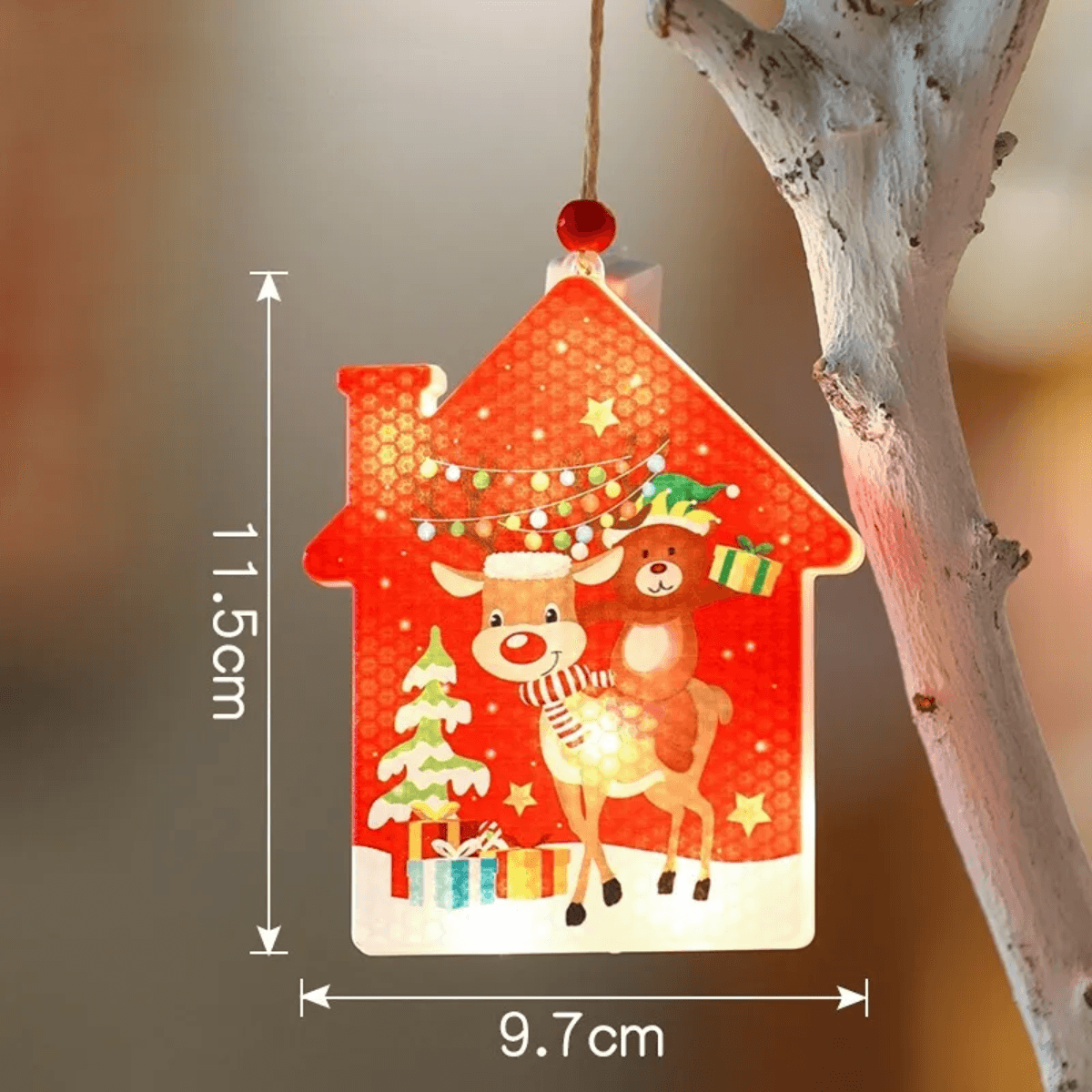 Pingente Natal Decoração Luz LED Janela AL-4746