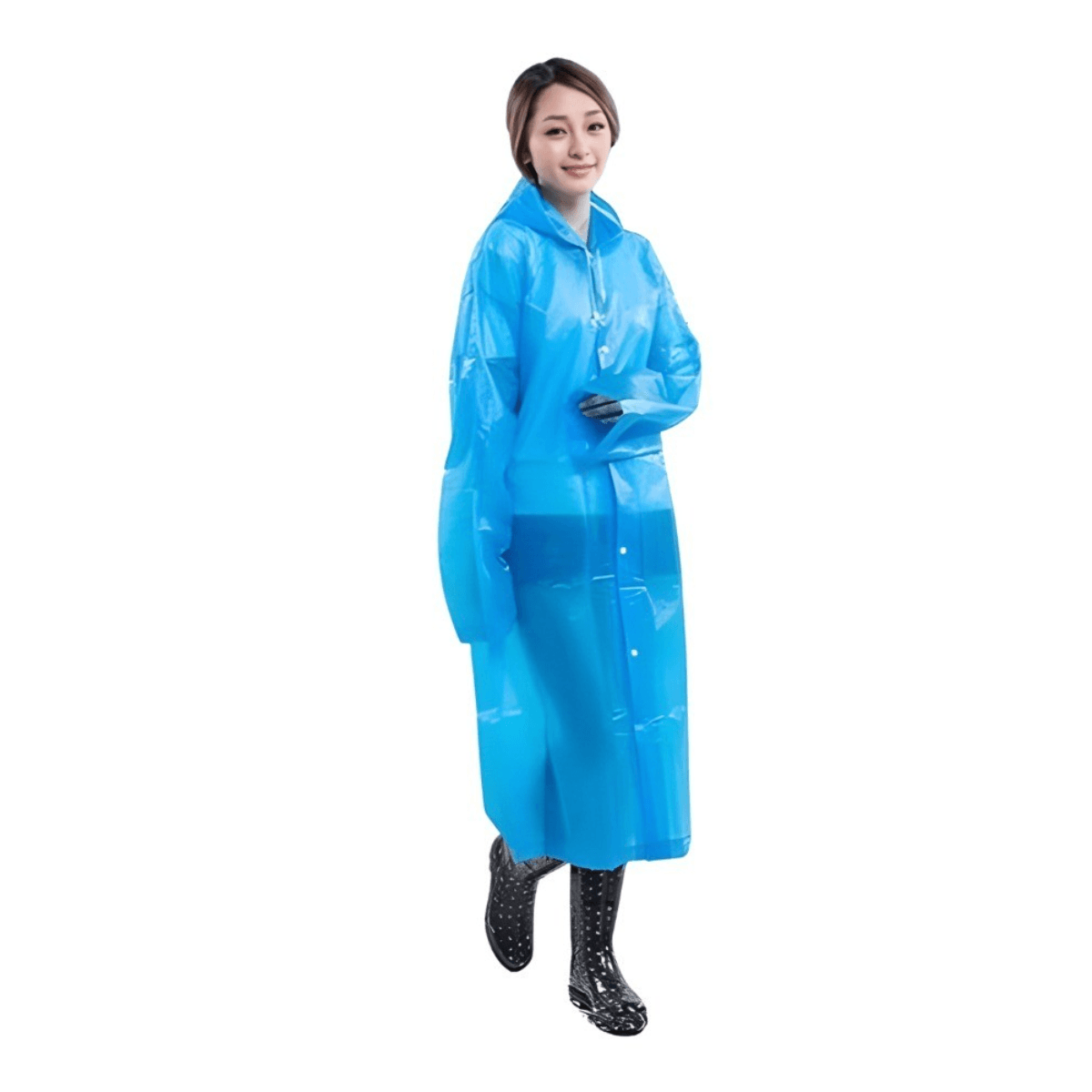 Capa Chuva COLOR Impermeável Reutilizável Capuz AL-651B