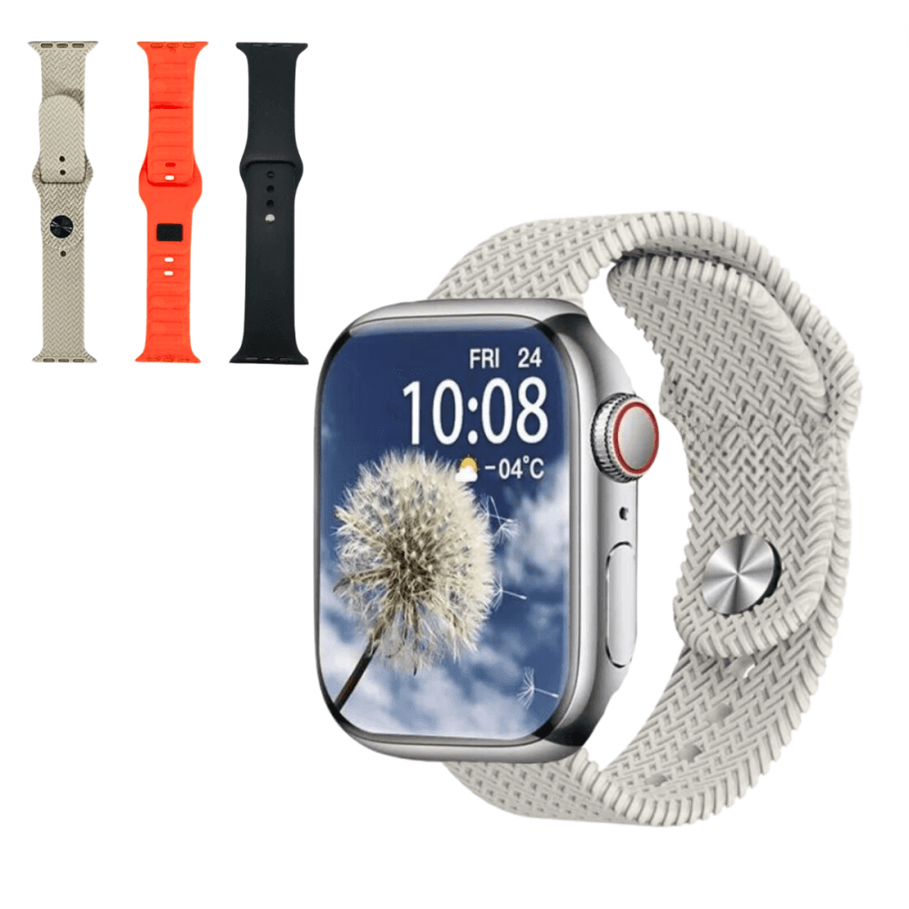 Relógio Inteligente Smartwatch 49mm 03 Pulseiras W9 W9MAX