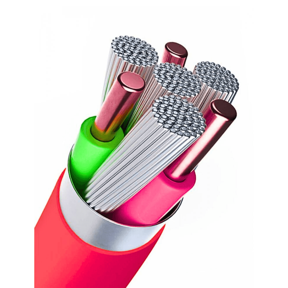 Cabo dados V8 1 Metro Silicone acabamento Metal EL-3124-V8