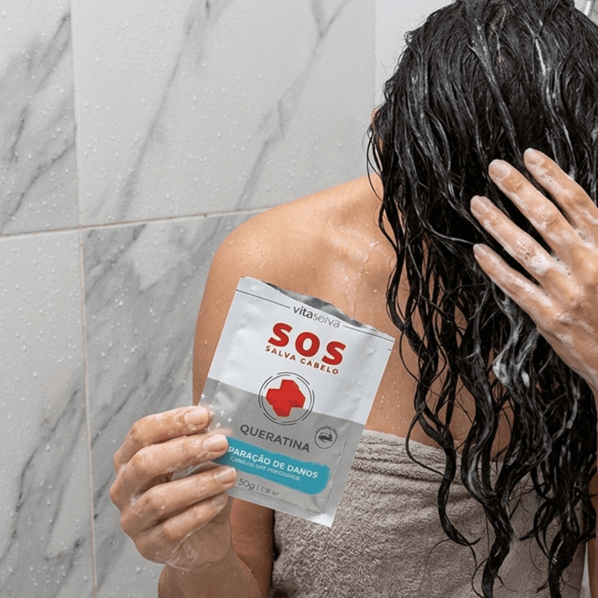 Sachê Queratina Vita Seiva SOS Salva Cabelo 50g Cod Cod85685