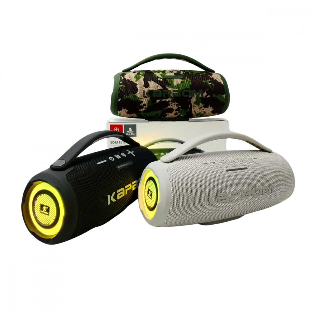Caixa Som Bluetooth Portátil Prova D agua 15W BASS KA-8418 — Preto
