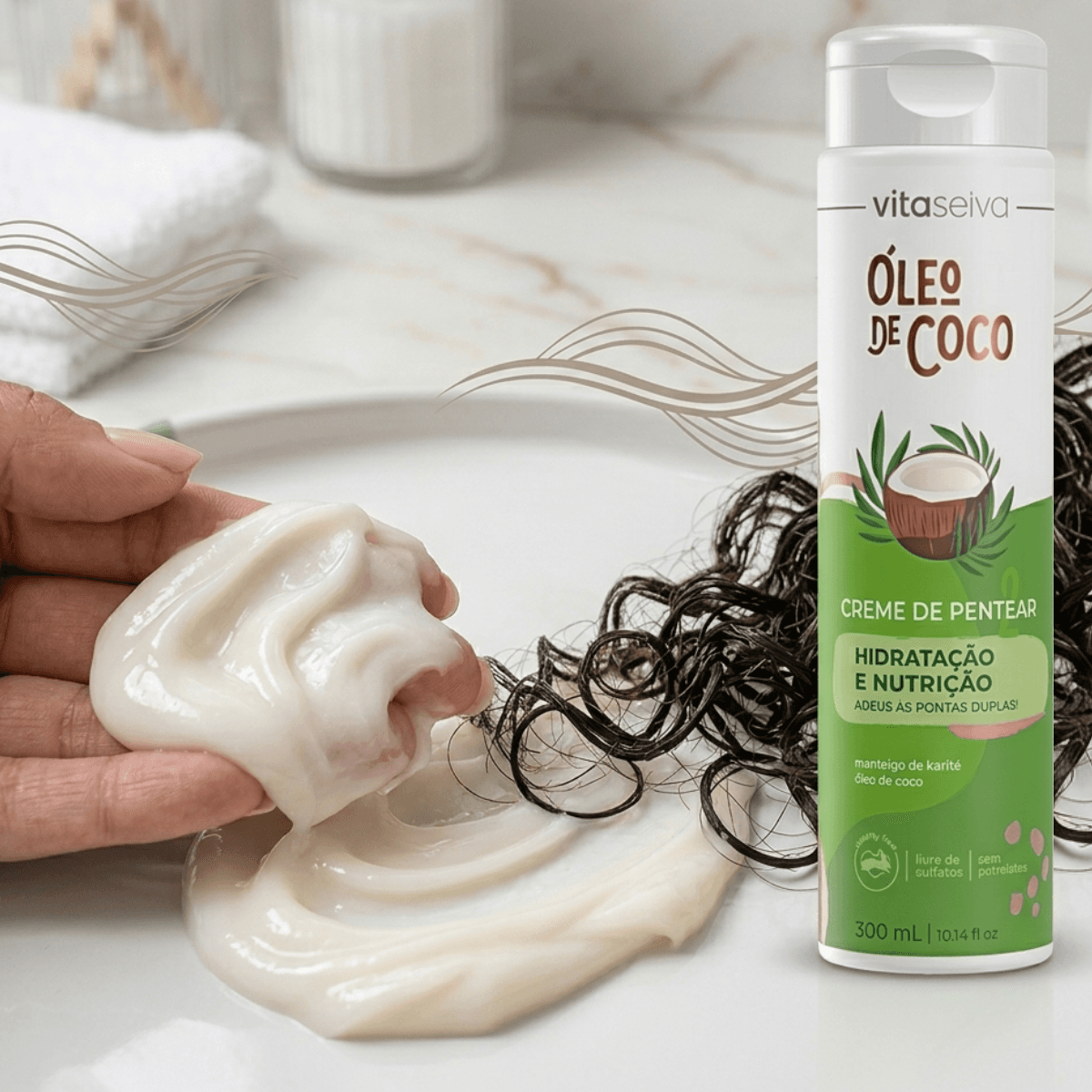 Creme Pentear Vita Seiva Óleo Coco Hidratação Cod84121