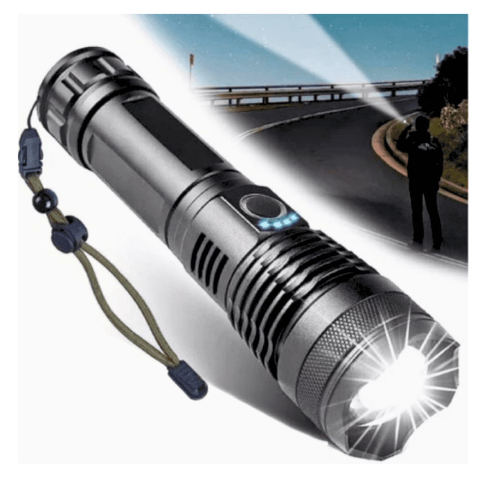 Lanterna Tática Portátil Bateria Recarregável Luz EL-2701