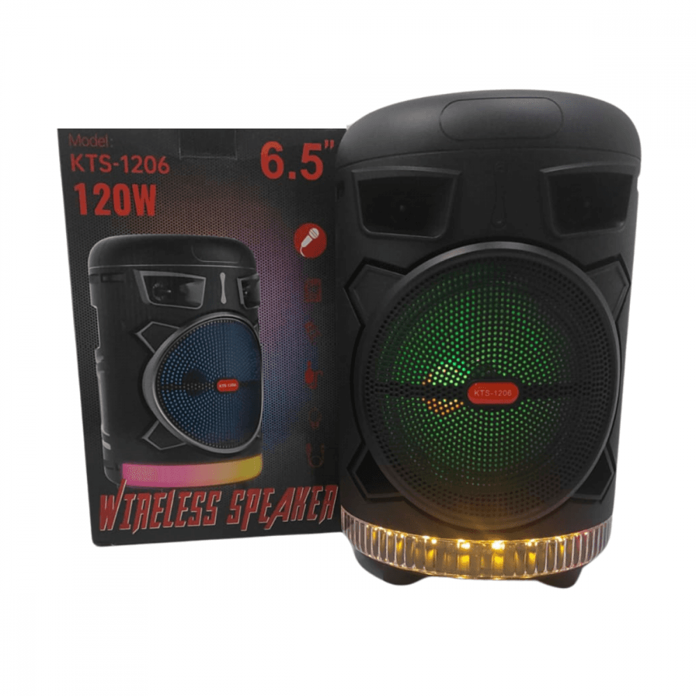 Caixinha Som Bluetooth LED RGB Usb Cartão TF 120w KTS-1206 — default
