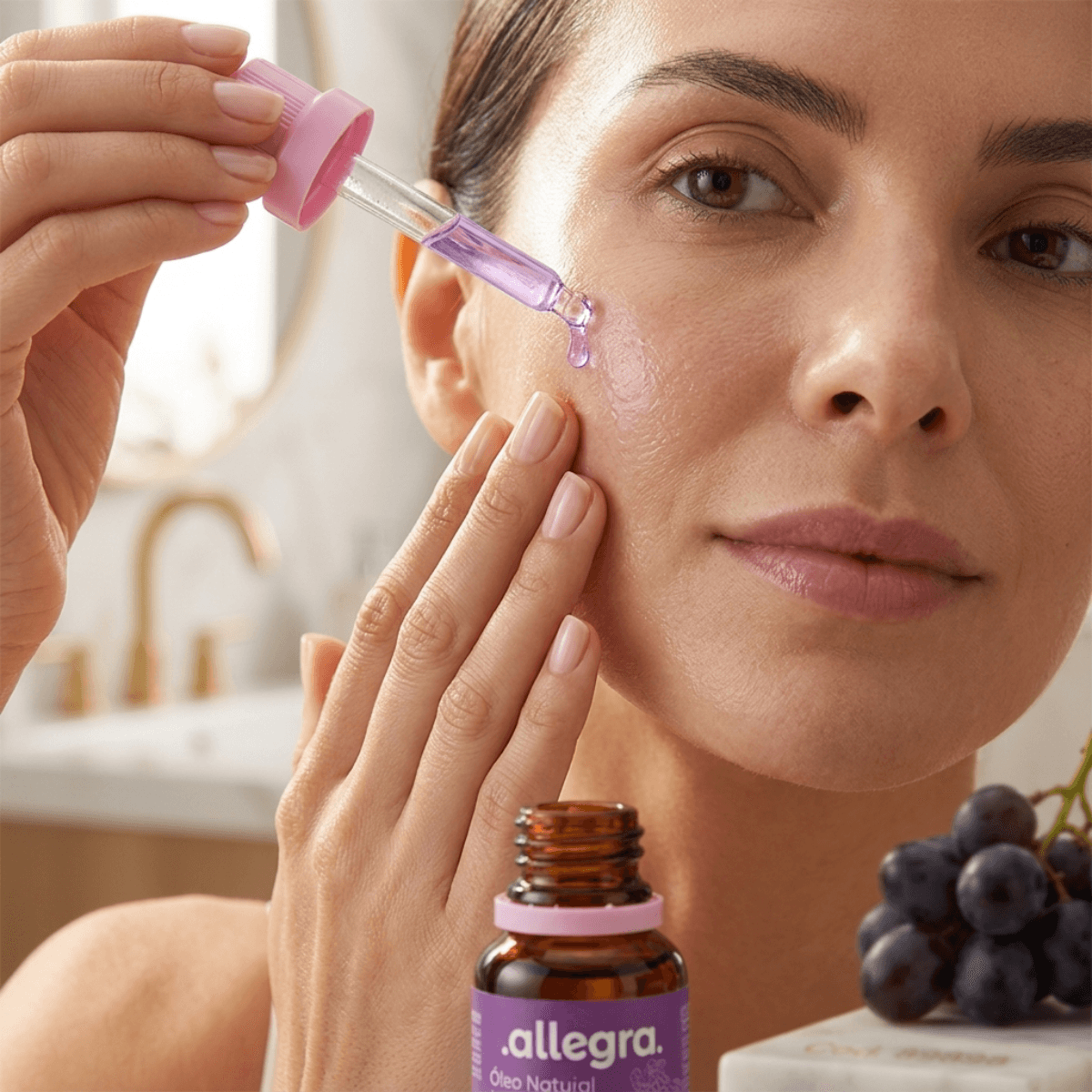 Óleo Facial Allegra Uva Esqualano 10ml Tratamento Cod89898