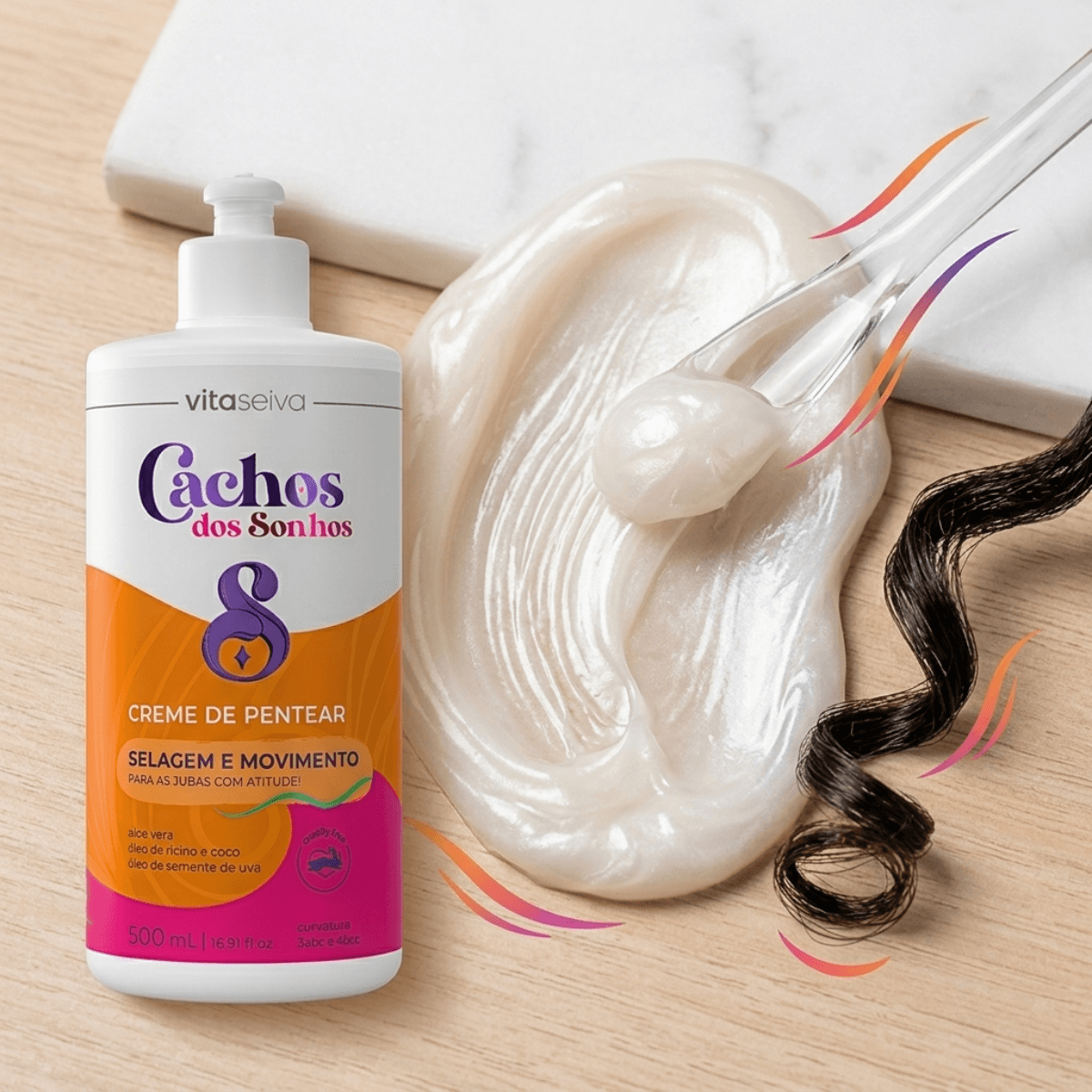Creme Pentear Vita Seiva Cachos dos Sonhos 500ml Cod89302