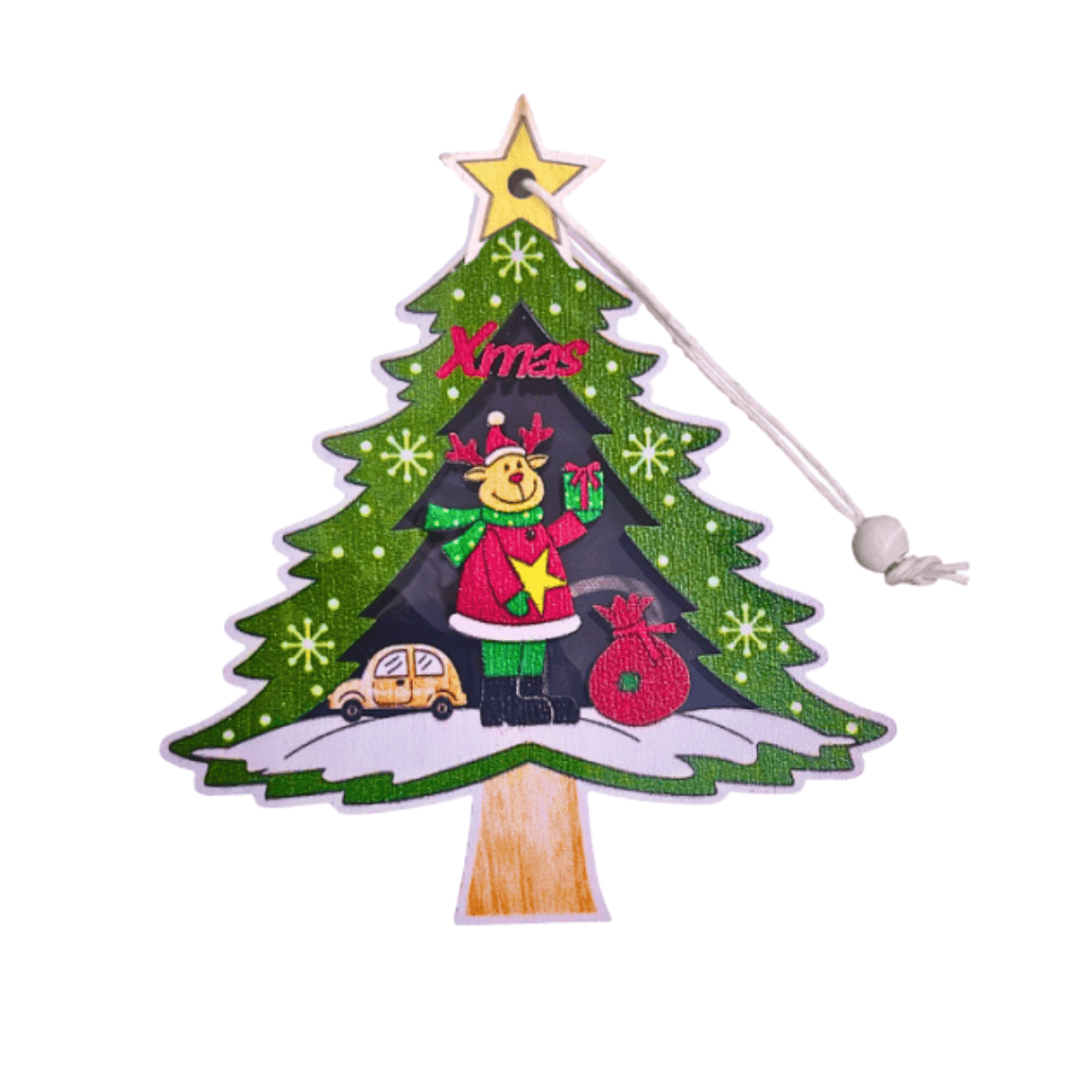 Pingente Decoração Árvore Natal Cordão ZSS-003