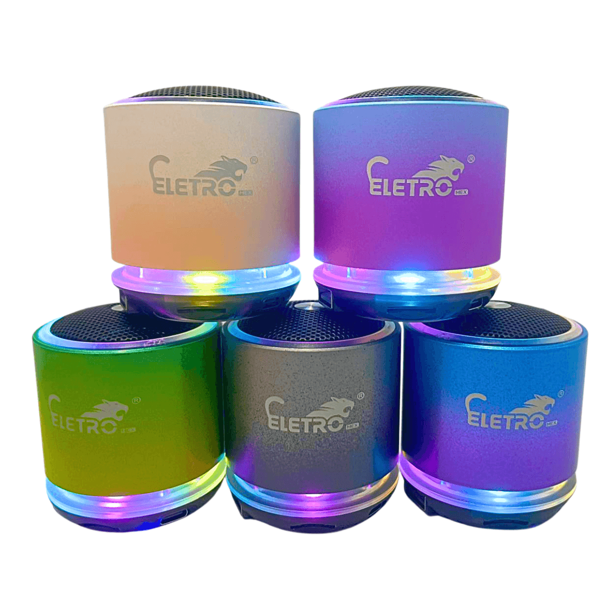 Mini Caixa Som Bluetooth USB 10W LED RGB EL-1090 — default