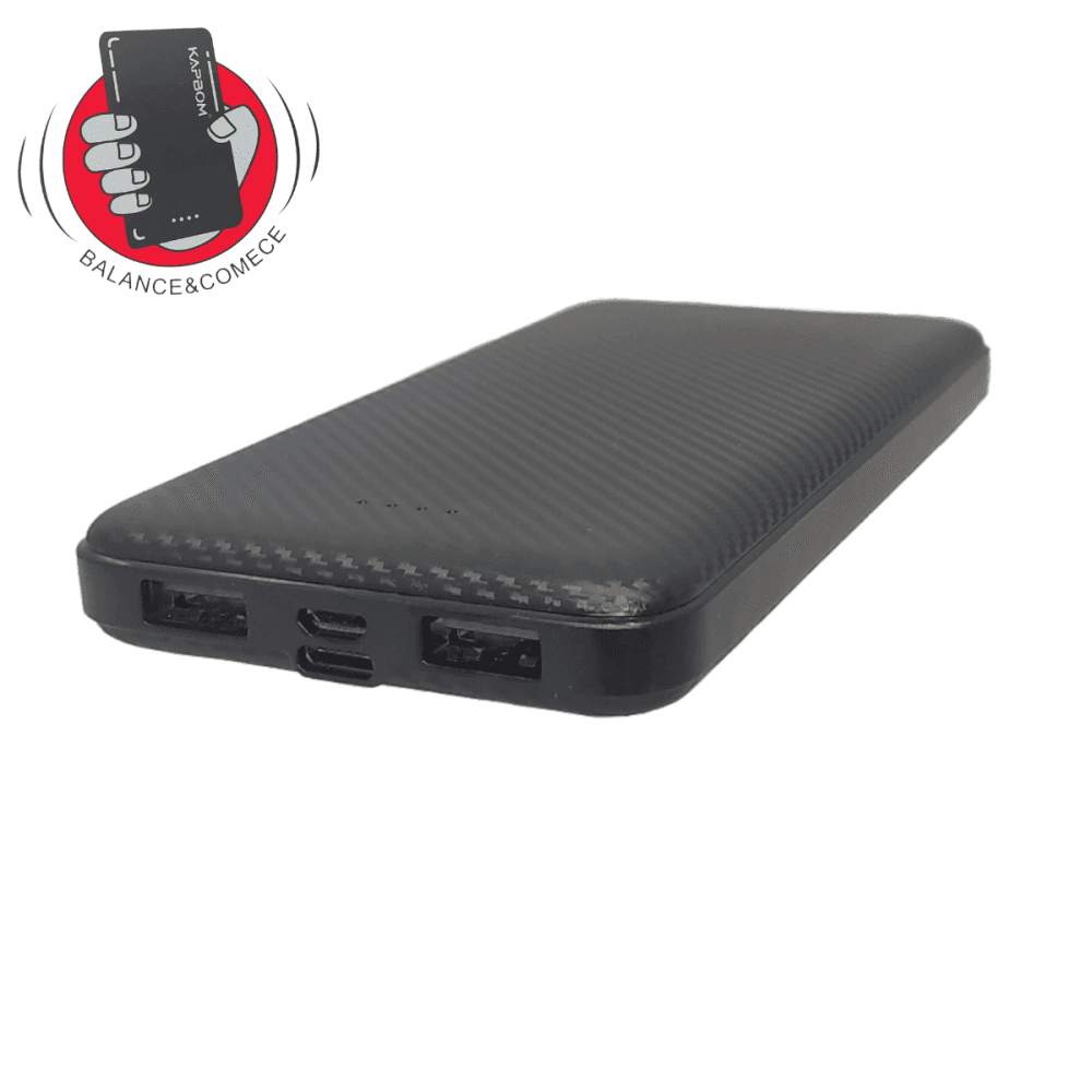 Carregador Portátil Power Bank 10000mAh 03 Saídas V8 KA-951 — Preto