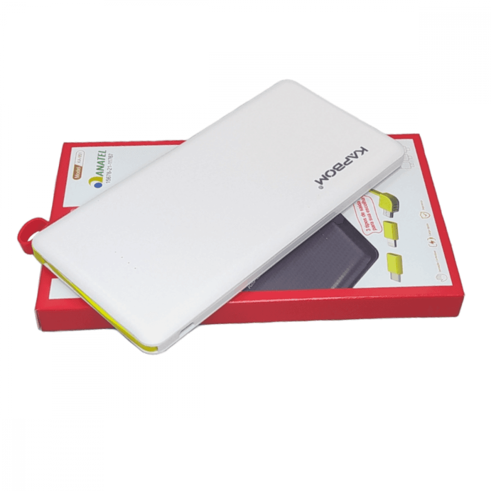 Carregador Portátil Power Bank 10000mAh 03 Saídas V8 KA-951