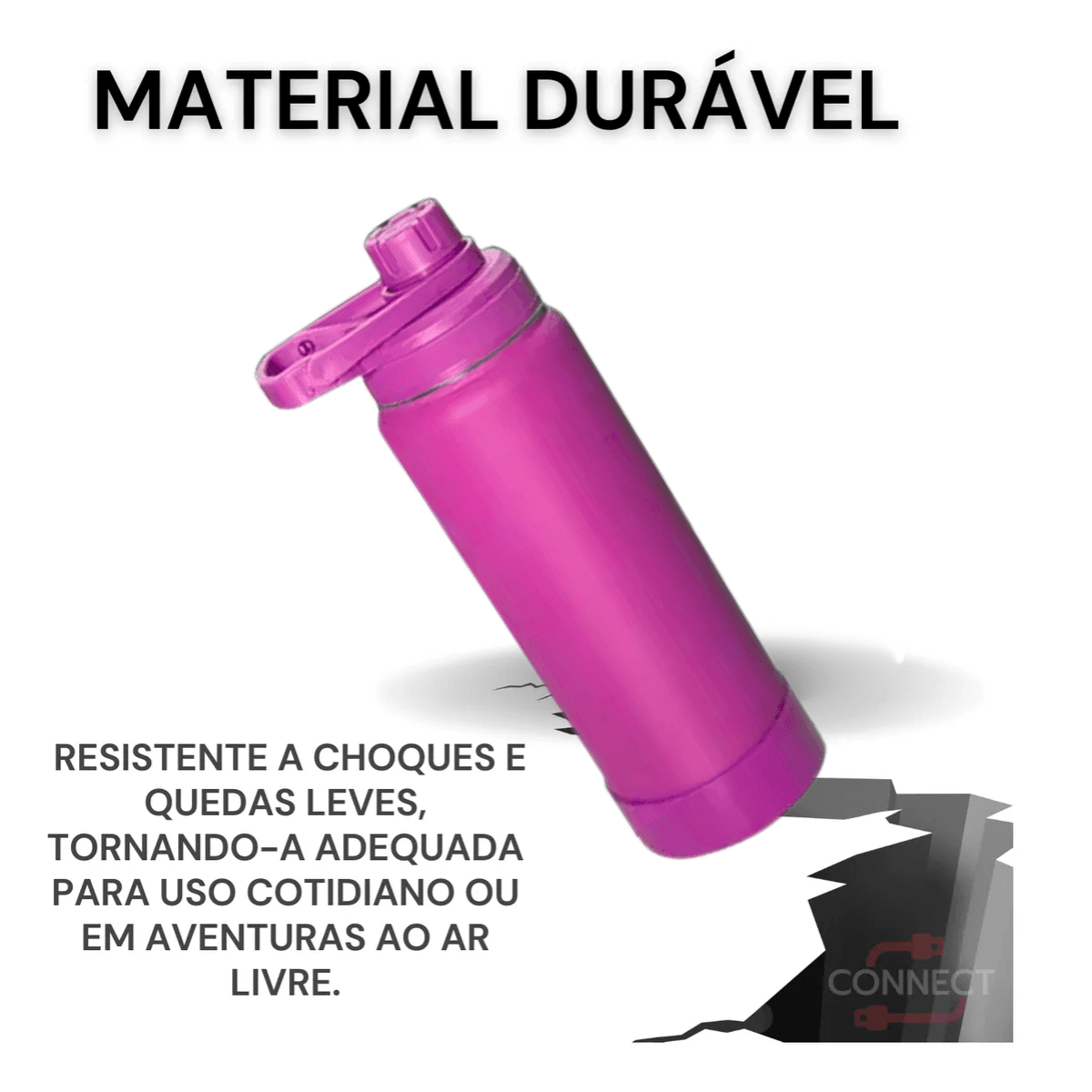 Garrafa Térmica Squeeze 600 ml Aço Inox Alça Tampa TZ-005