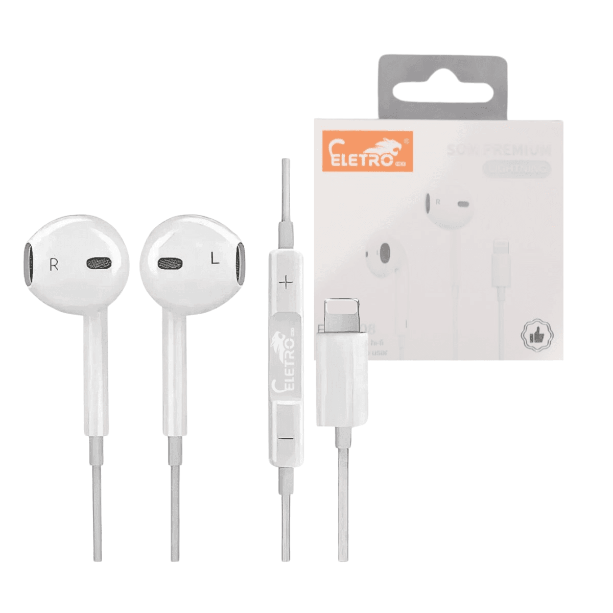 Fone Ouvido Intra Auricular Fio Microfone Conexão EL-1408 — default