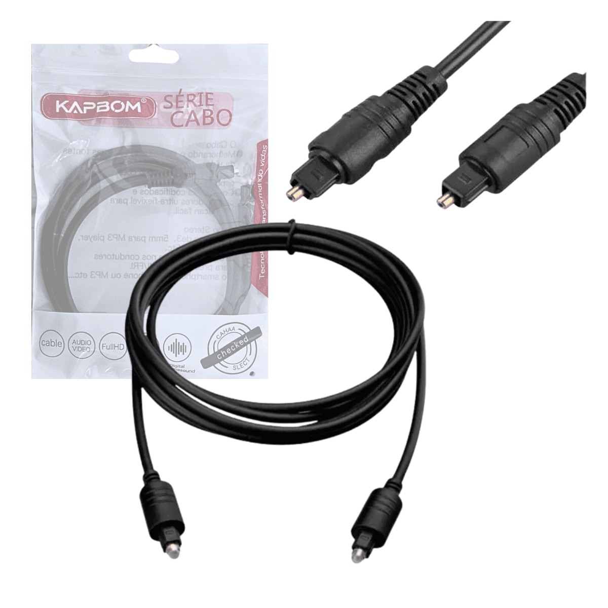 Cabo Áudio Óptico Toslink TV Monitor Receptores 1 5 KAP-C038