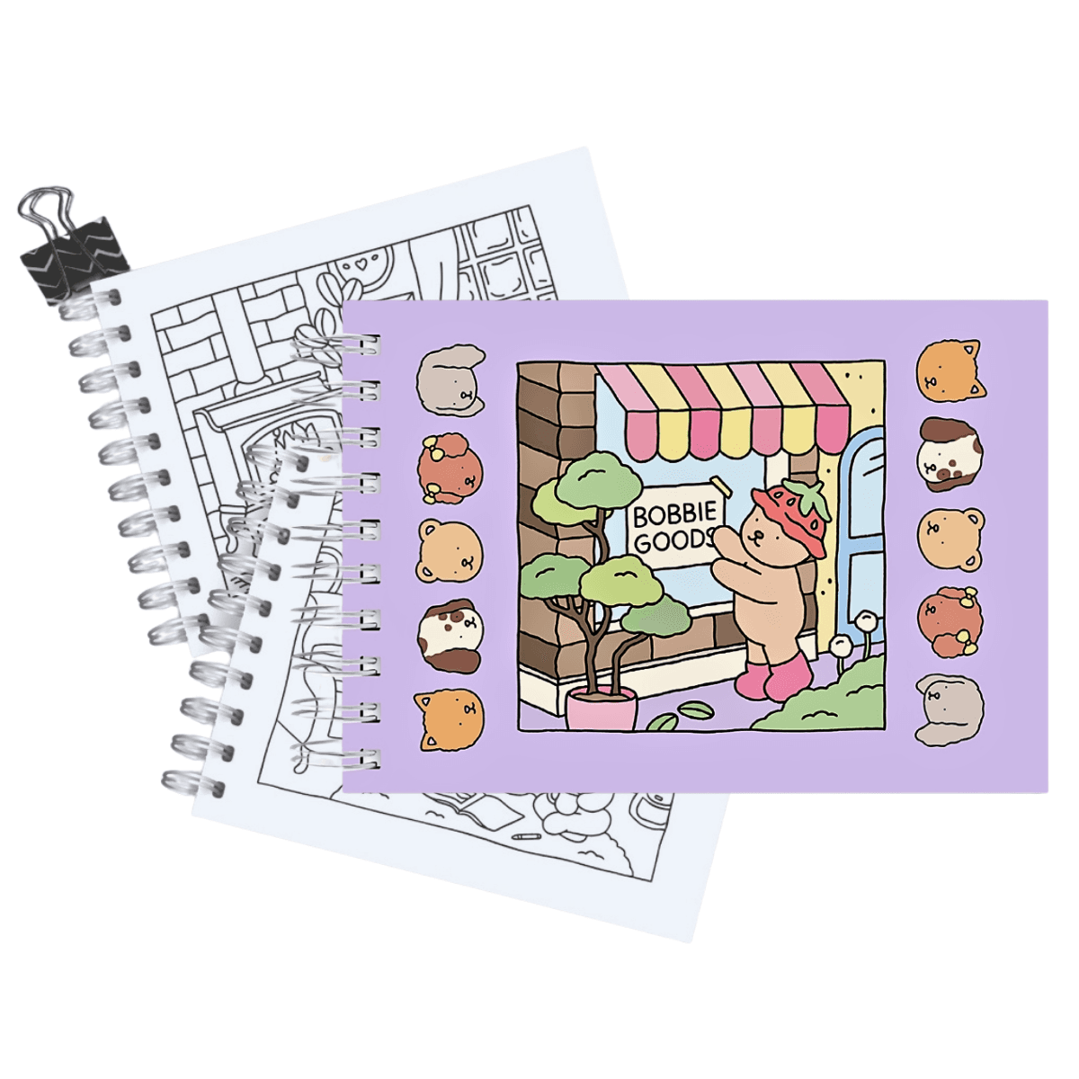 Caderno Desenho Urso Capa Dura A5 48 Folhas 180g T TZ-8088 — Lilás