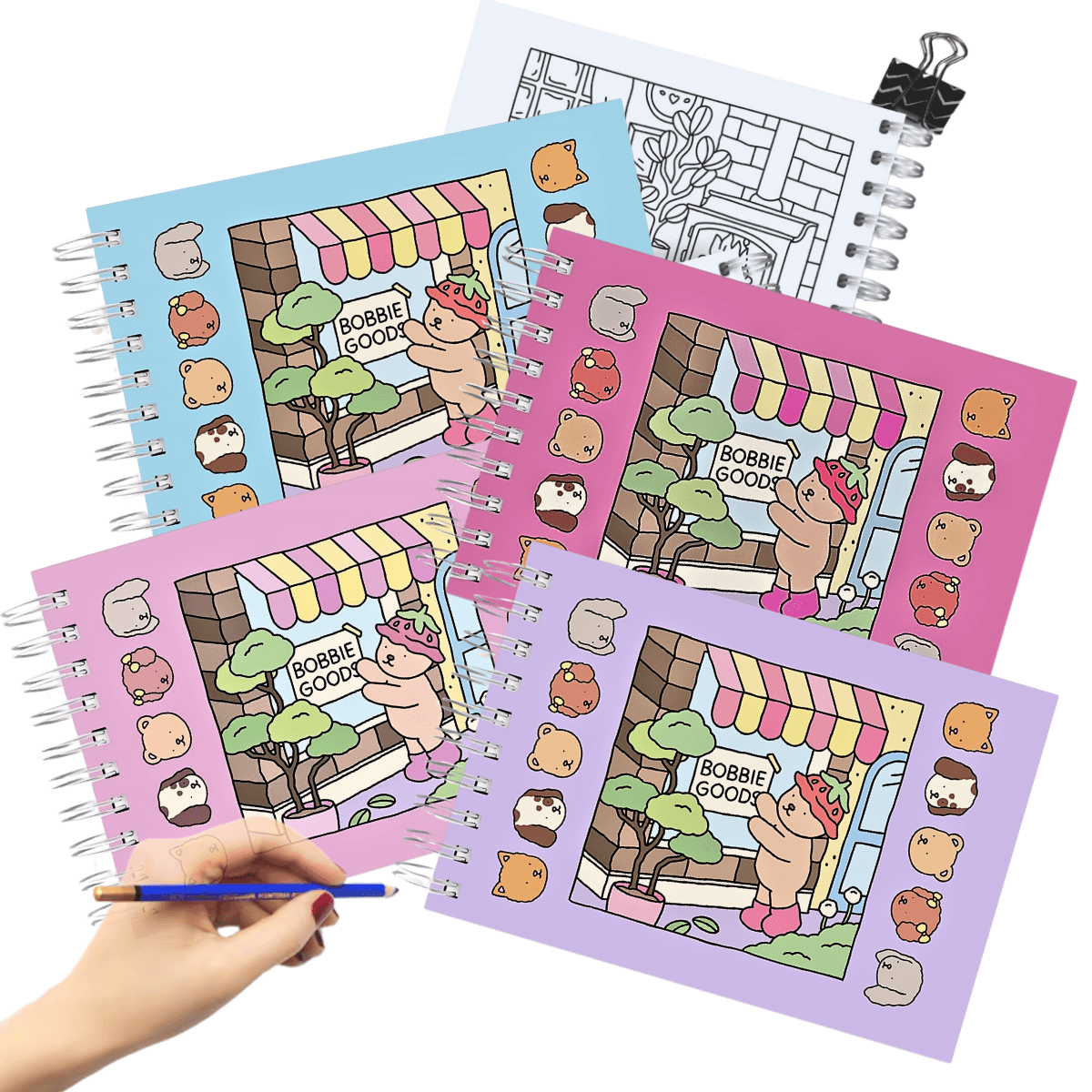 Caderno Desenho Urso Capa Dura A5 48 Folhas 180g T TZ-8088