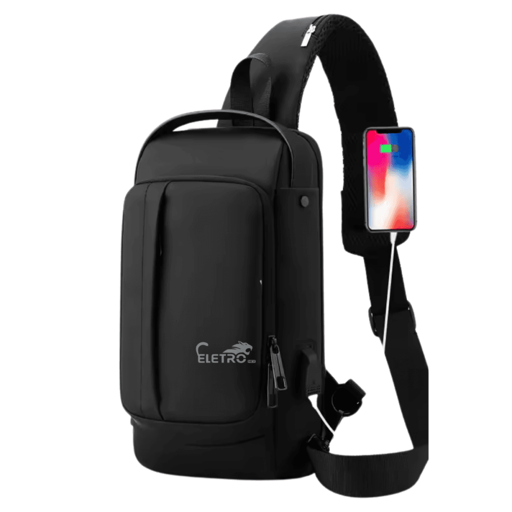 Mochila Ombro Transversal Portátil Viagens Trava EL-3802