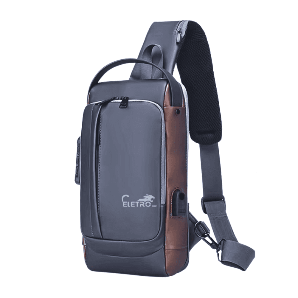 Mochila Ombro Transversal Portátil Viagens Trava EL-3802
