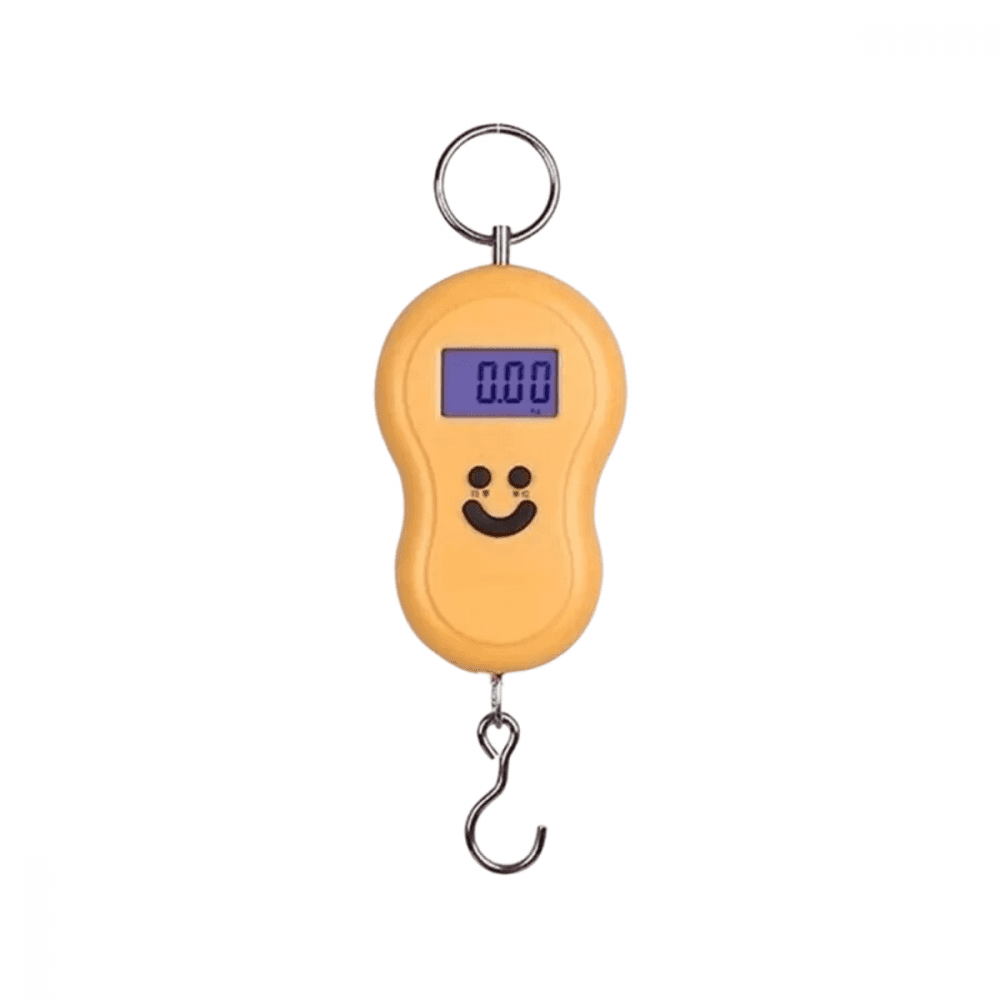 Balança Portátil Visor Digital LCD Gancho 50 Kilos KA-B107 — Amarelo