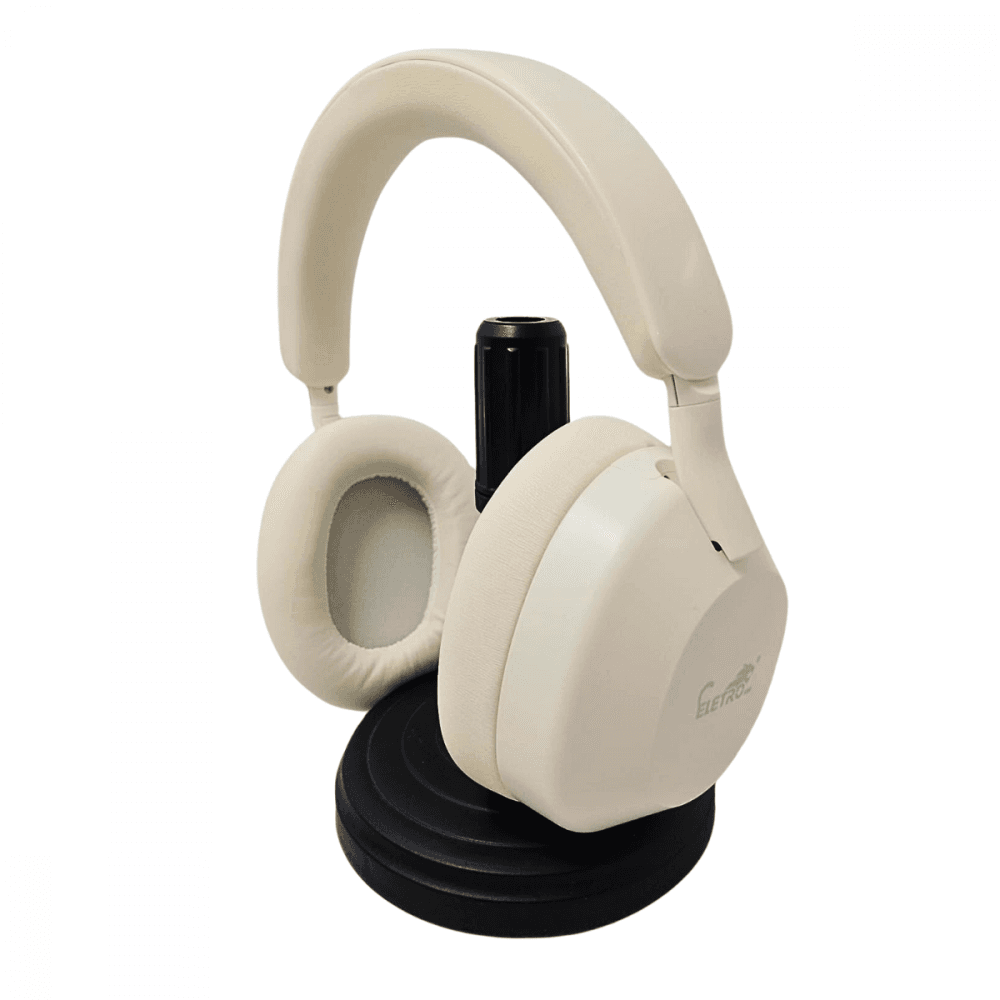 Fone Ouvido Bluetooth 5 3 Redução Ruído ANC Headset EL-1512 — Creme