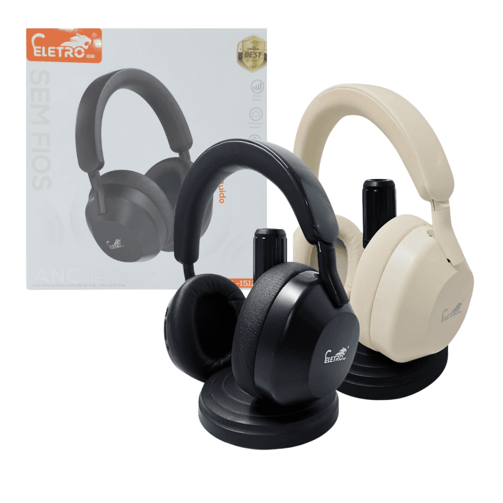 Fone Ouvido Bluetooth 5 3 Redução Ruído ANC Headset EL-1512