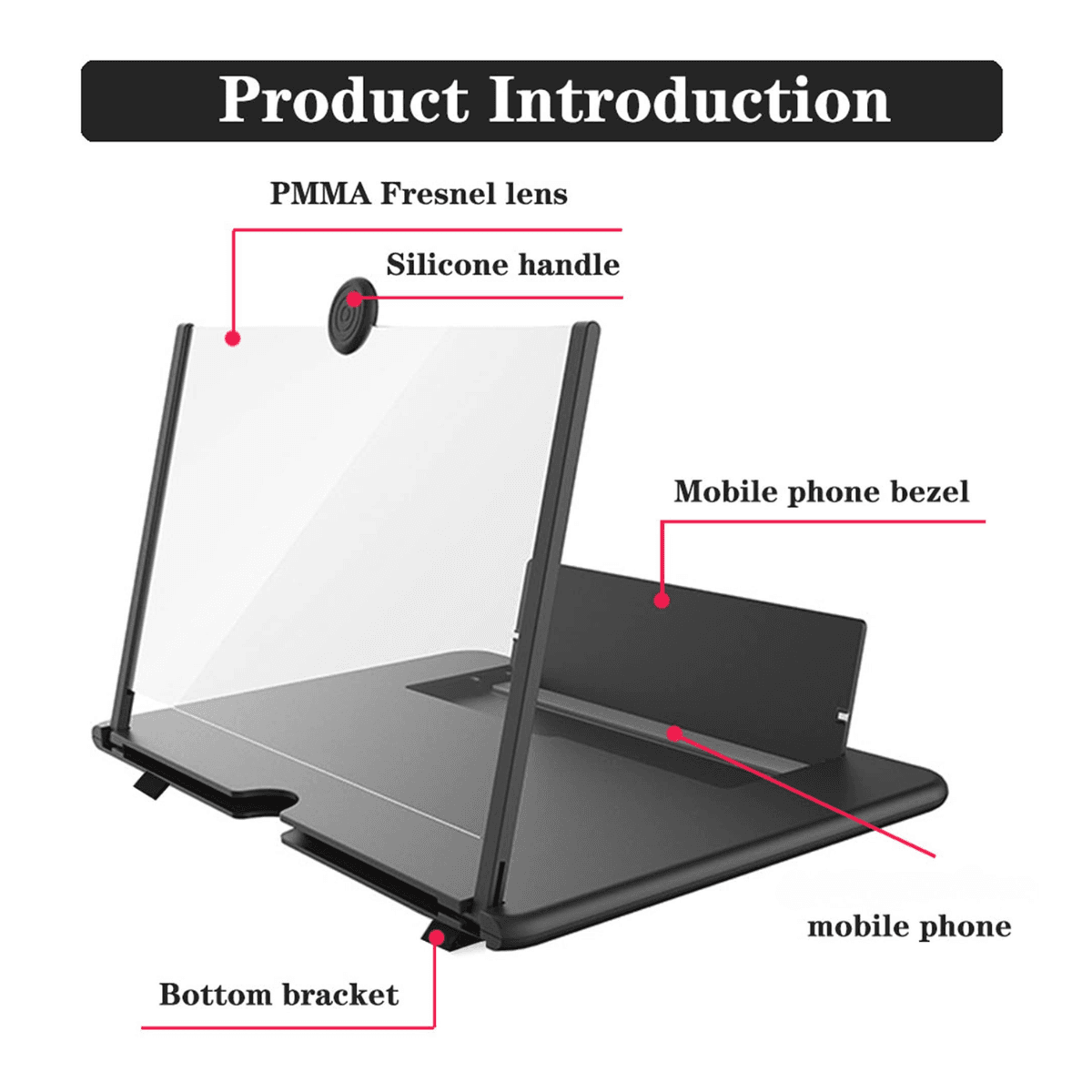 Ampliador Tela 12 polegadas Celular Tablet 12AL-1355