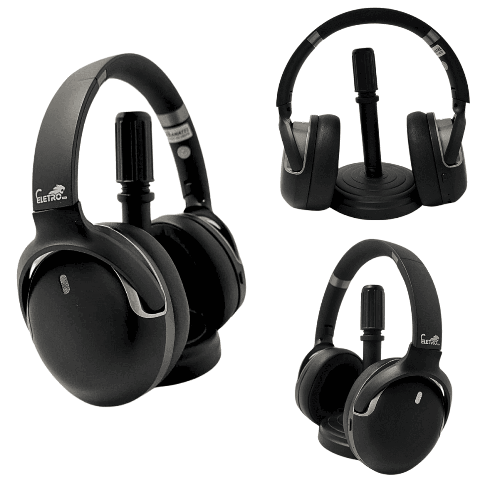 Fone Ouvido Bluetooth 5 3 Redução Ruído ANC Headset EL-1511 — Preto
