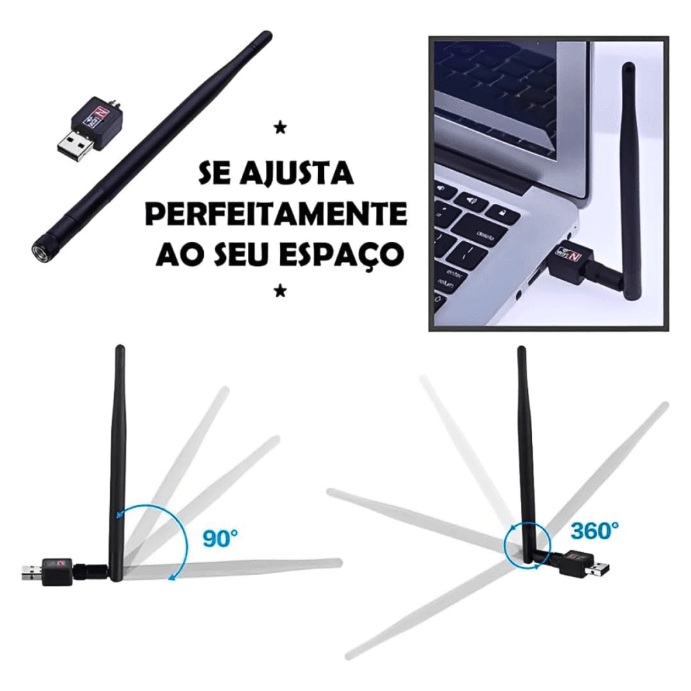 Antena Wifi Adaptador Usb Receptor Wireless AL-C818IX-009