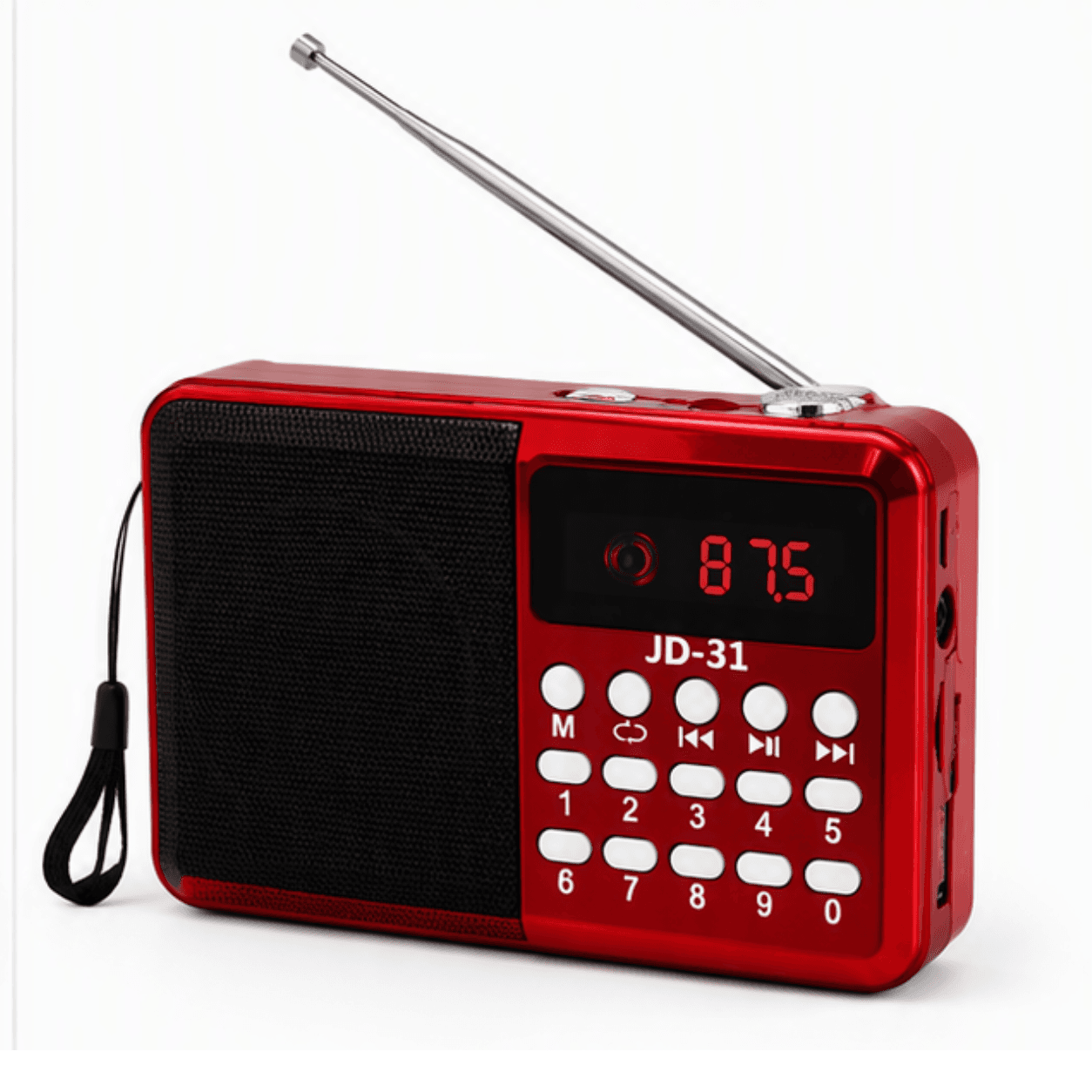 Rádio Portátil Bluetooth Digital FM USB Recarregável JD-31