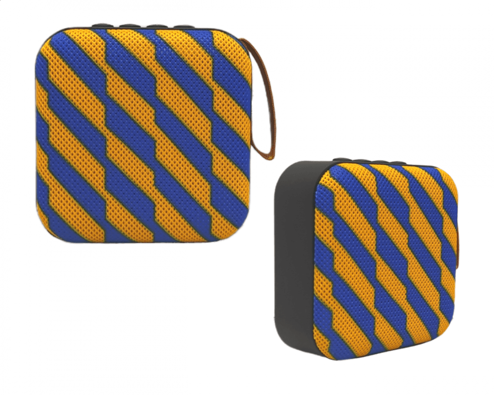 Caixa Som Portátil Bluetooth Alça Mão COLOR AL-1115COLOR — Amarelo / Azul