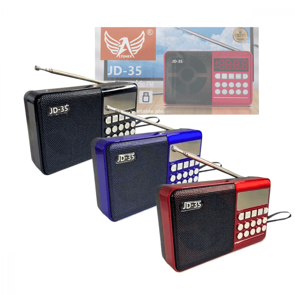 Rádio Portátil Retro Bluetooth 3W Bivolt Recarregável JD-35