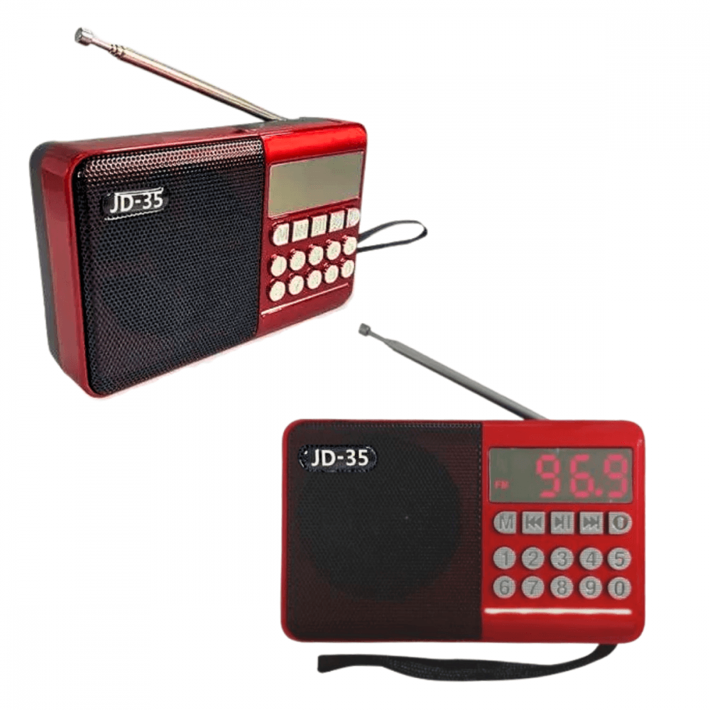 Rádio Portátil Retro Bluetooth 3W Bivolt Recarregável JD-35
