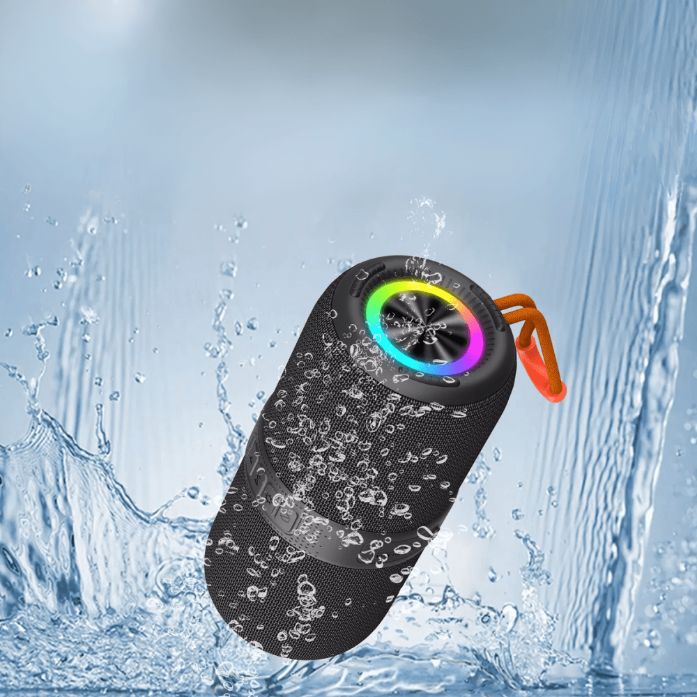 Caixa Som Bluetooth Portátil LED 100W Prova D agua EL-1096