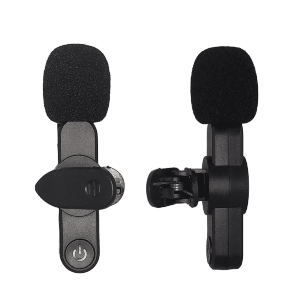 Microfone Condensador Duplo Lapela Wireless TIPO K9-TC-2IN1