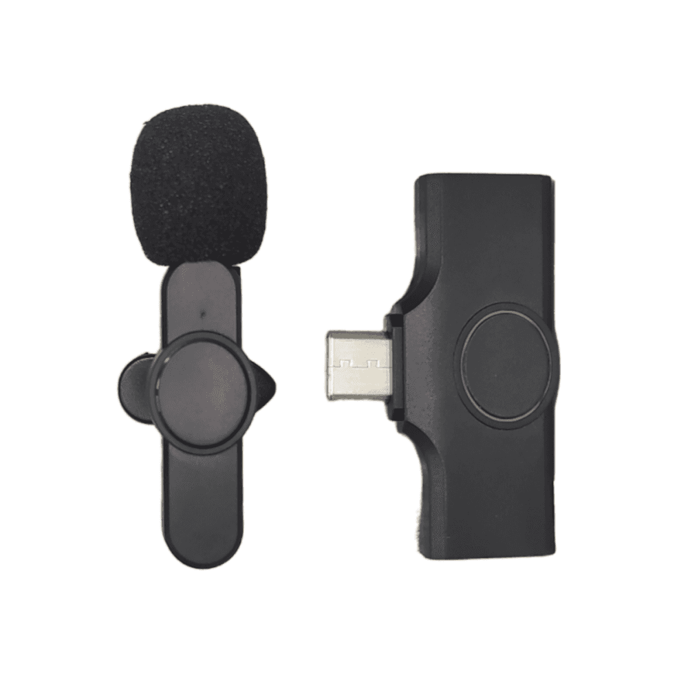 Microfone Condensador Duplo Lapela Wireless TIPO K9-TC-2IN1