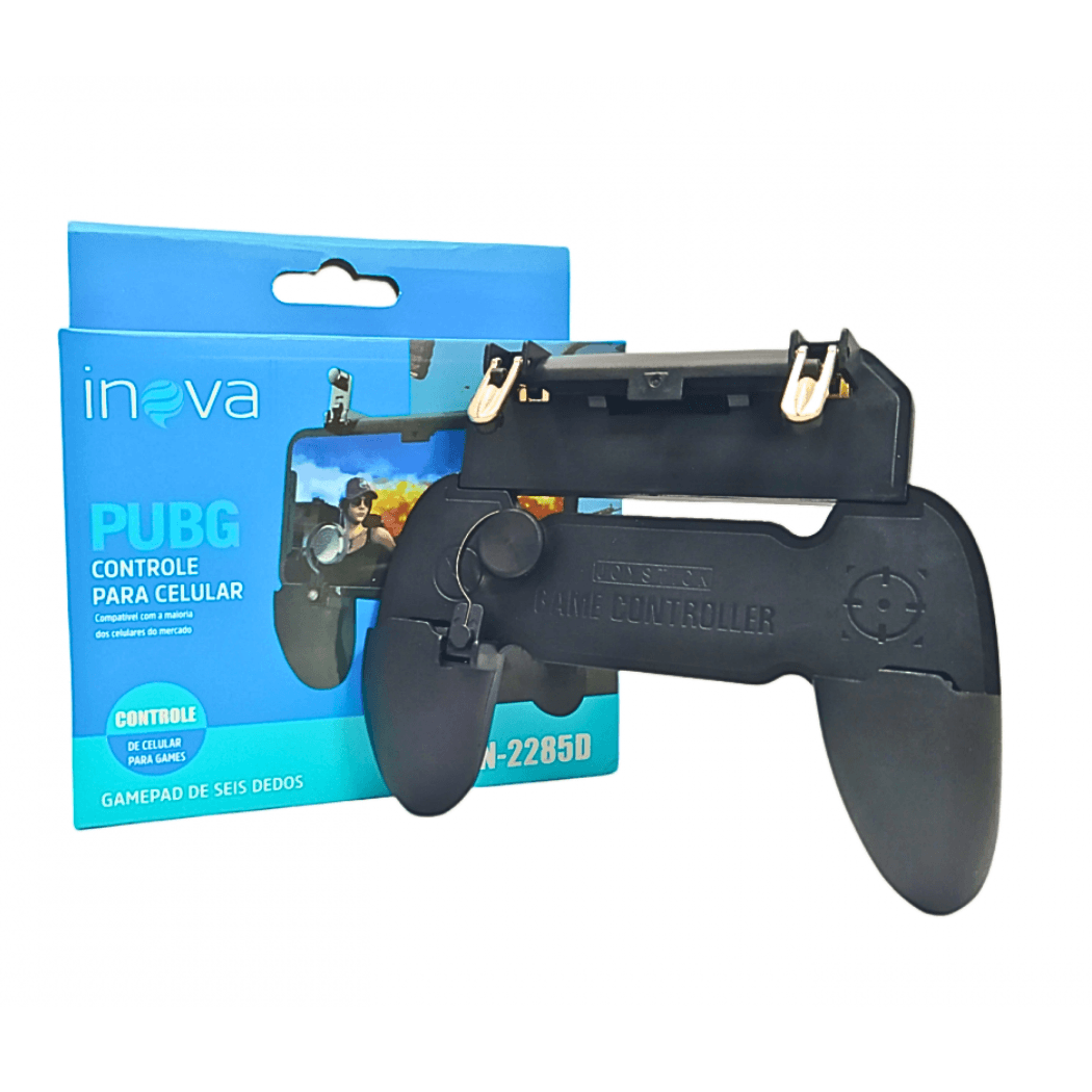 Controle Gamer Manual Gatilhos Suporte Celular CON-2285D — default