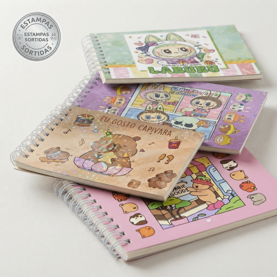 Kit 36 Canetinhas Caderno Desenho 36CanetinhasCaderno