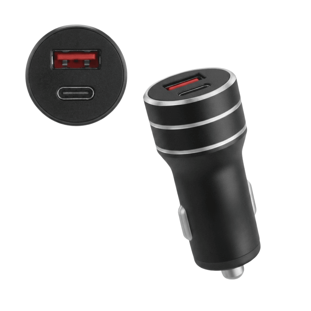 Carregador Veicular Entrada USB Tipo-C Rápido 3 4A LE-531 — Preto