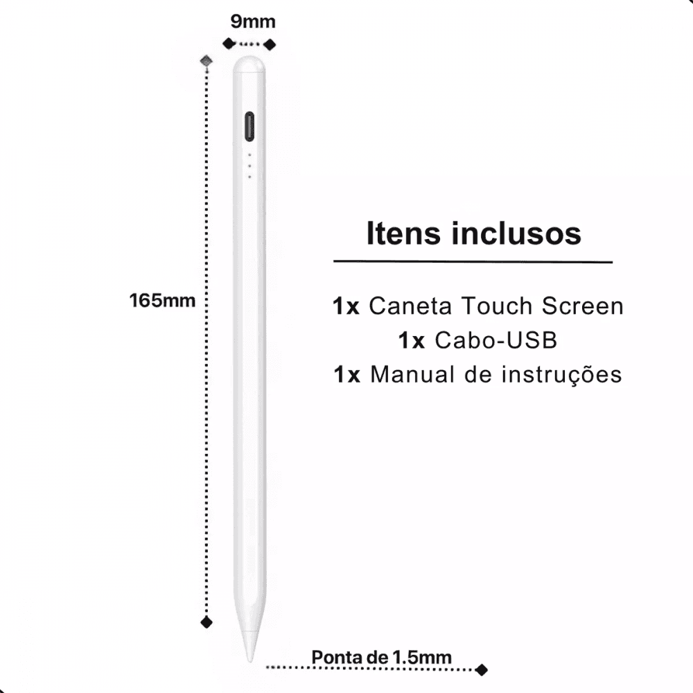 Caneta Touchscreen 1 5mm Stylus Universal Celular EL-1841