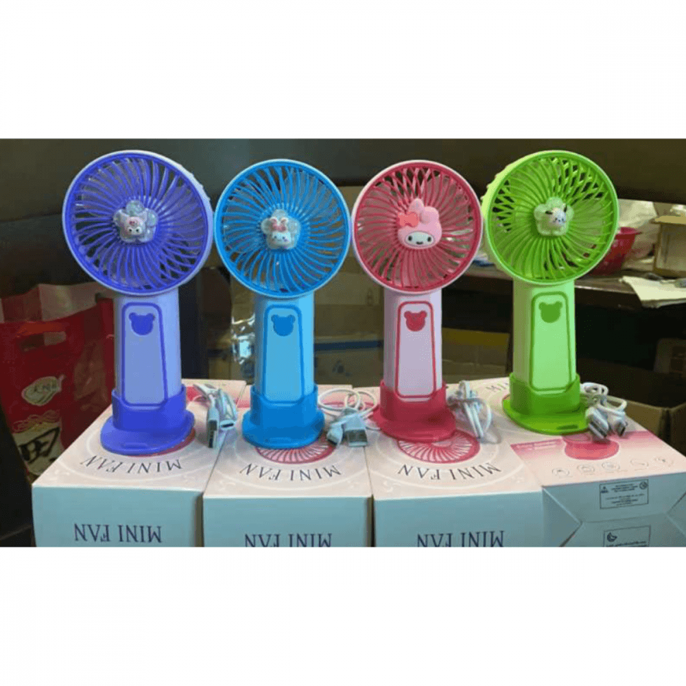 Mini Ventilador Portátil Recarregável Mesa Logo Urso TX265