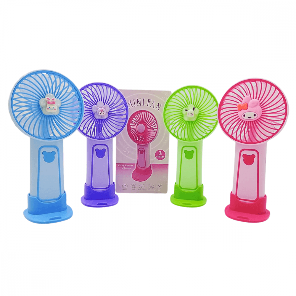 Mini Ventilador Portátil Recarregável Mesa Logo Urso TX265