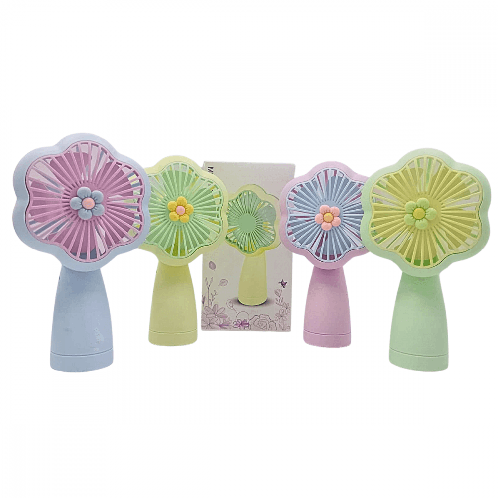Mini Ventilador Portátil Recarregável Mesa Luz LED HQ66-13A