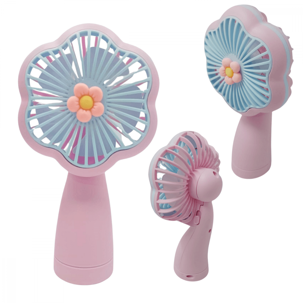 Mini Ventilador Portátil Recarregável Mesa Luz LED HQ66-13A