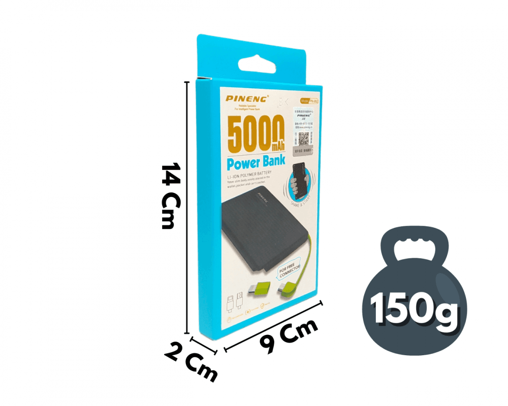 Carregador Portátil Power Bank 5000mAh 03 Saídas V8 PN-952