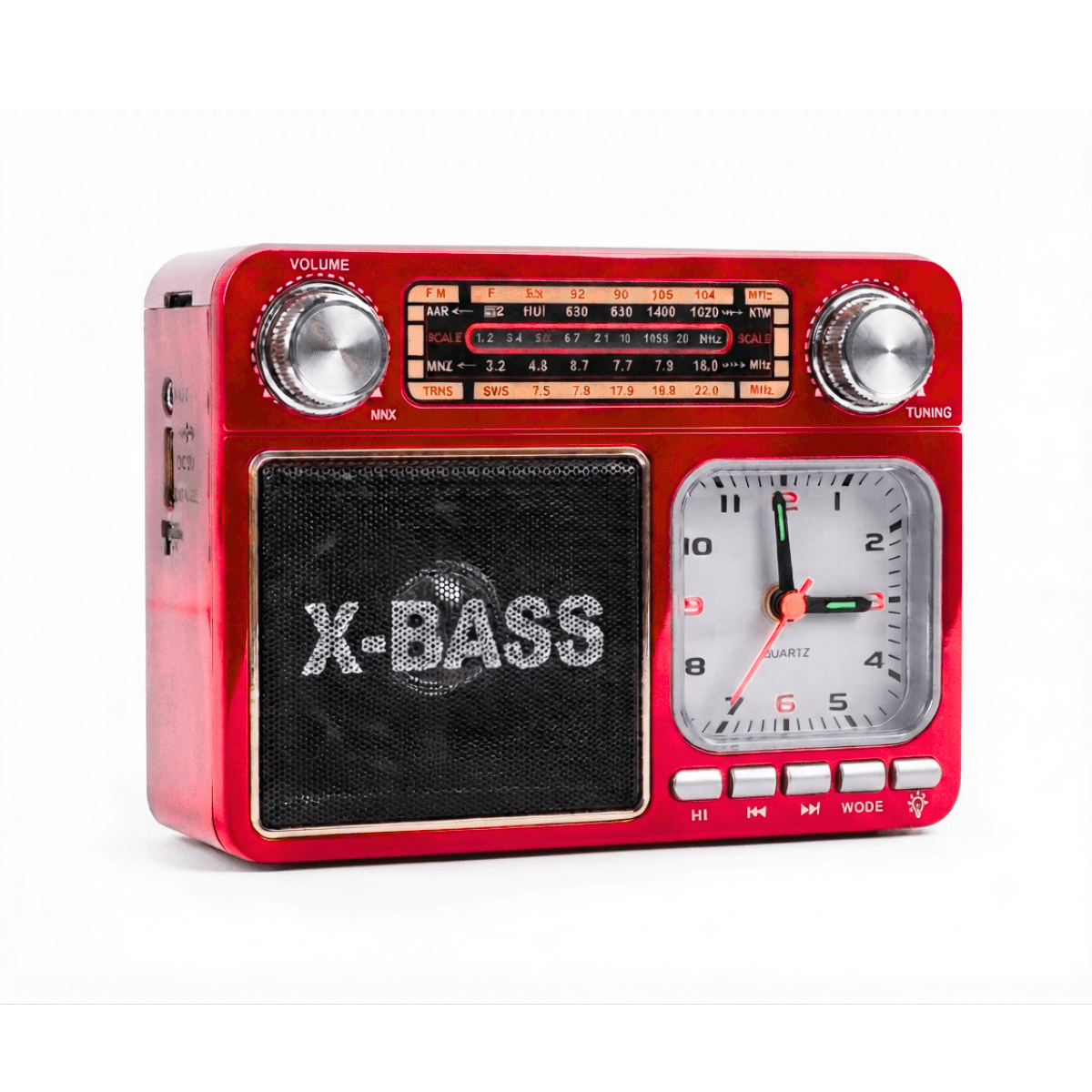 Rádio Retrô Portátil Bluetooth Relógio Analógico KA-135