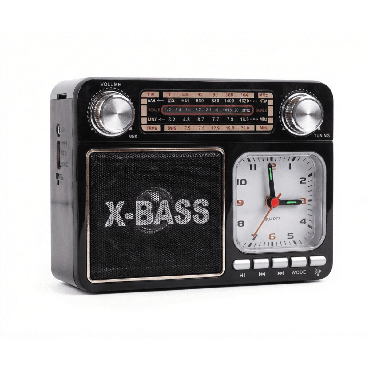 Rádio Retrô Portátil Bluetooth Relógio Analógico KA-135